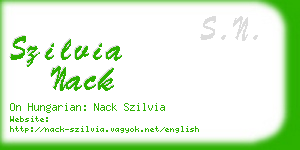 szilvia nack business card